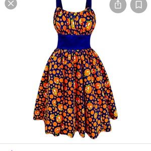 Orange birdy dress